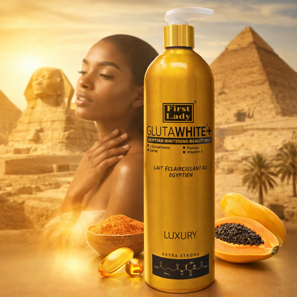 First Lady Glutawhite Gold Egyptian Radiance Body Lotion 500ml | With Glutathione, Niacinamide, Papaya Extract, Goat Milk & Vitamin E