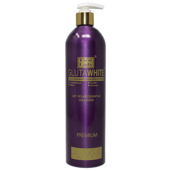 First Lady Glutawhite Collagen Skin Brightening Lotion 500ml | Hydrating Glow Body Lotion with Glutathione, Niacinamide, Argan & Coconut Oil | Skin lightening, moisturising & hair treatments First Lady Glutawhite Collagen Skin Brightening Lotion 500ml | Hydrating Glow Body Lotion with Glutathione, Niacinamide, Argan & Coconut Oil | Skin lightening, moisturising & hair treatments
