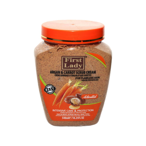 First Lady Argan & Carrot Clarifying Scrub Cream for Face & Body - Elysee Star