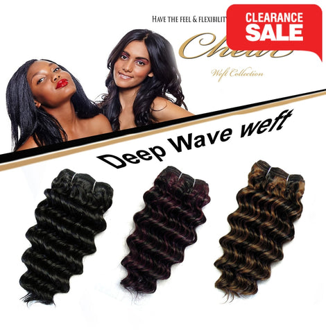 Chear Deep Wave  (2In1)  8" Blended Human Hair Weft - Elysee Star