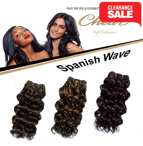 Chear Spanish Wave (2In1)  8" Blended Human Hair Weft - Elysee Star