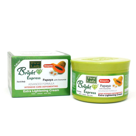 First Lady Bright Express Papaya with Chamomile Extra Lightening Face & Body Cream jar - Elysee Star