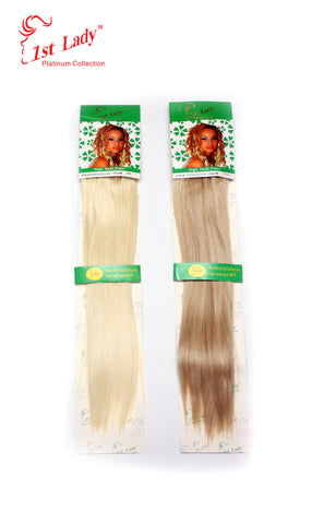 1st Lady Futura Silky Straight Synthetic Clip-On 18" Hair Extensions" (8Pc) - Elysee Star
