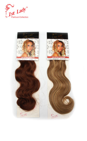 1st Lady Natural Italian Wave - Blended Human Hair Weft 14" - Elysee Star