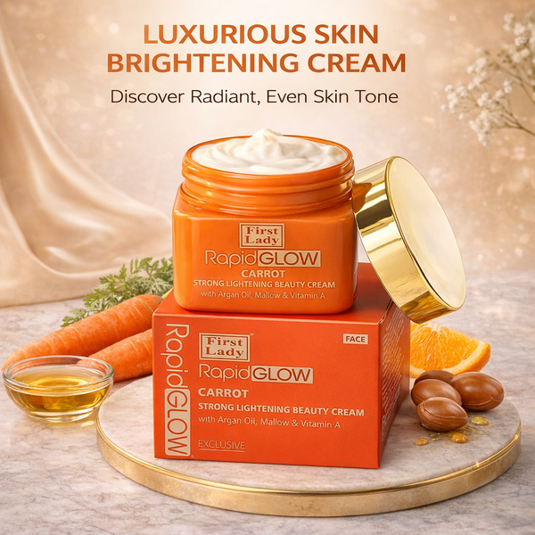 First Lady Rapid Glow Carrot Brightening Cream 250ml – Kojic Acid ...