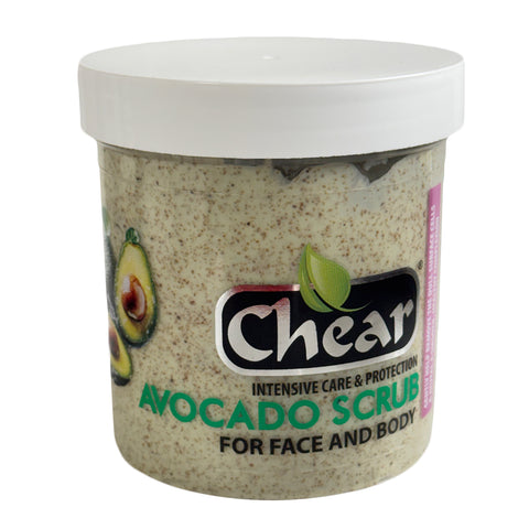Chear Avocado Face & Body Exfoliating Scrub jar