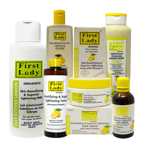 First Lady Fast Actives Lemon Skin Lightening KIT (7 - items)