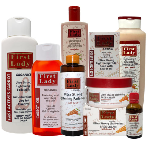 Carrot face & body lightening set with 8 products