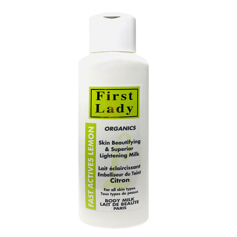 First Lady Lemon Skin Brightening Lotion 750ml | Lactic Acid & Glycolic Acid | Even Tone & Glow Boosting Body Lotion