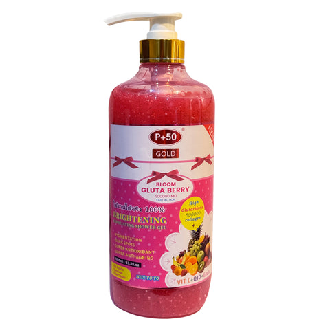 Bloom Gluta Berry Brightening Exfoliating Shower Gel Scrub (1000ml) | Skin lightening, moisturising & hair treatments Bloom Gluta Berry Brightening Exfoliating Shower Gel Scrub (1000ml) | Skin lightening, moisturising & hair treatments
