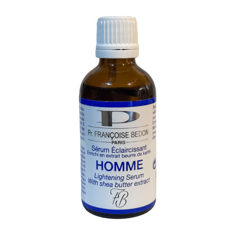 Bottle of Pr. Françoise Bedon Homme mens lightening serum on a white background