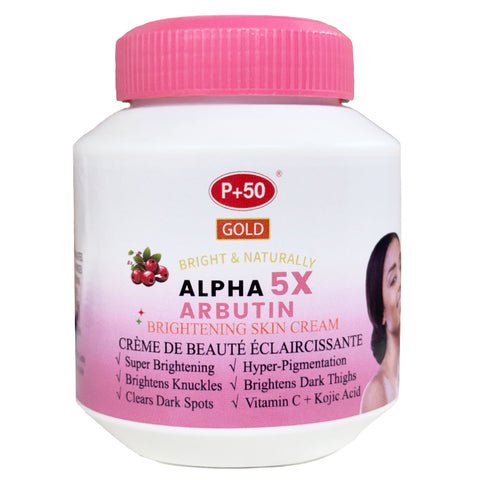 P+50 GOLD ALPHA ARBUTIN BRIGHTENING CREAM 500ml | Hydrate | Moisturise | Glow