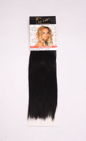 1st Lady Natural Euro Silky Straight Blended Human Hair Weft 12" - Elysee Star