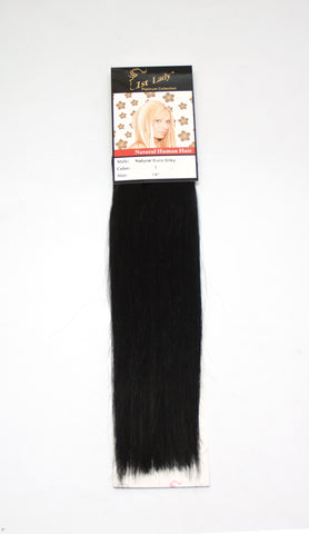 1st Lady Natural Euro Silky Straight Blended Human Hair Weft 14" - Elysee Star