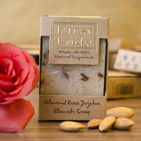 First Lady Handmade Natural Almond Rose Jojoba Blemish Soap - Elysee Star