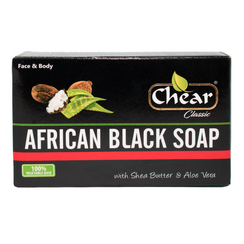 Chear Classic African Black Cleansing Face & Body Soap with shea butter & aloe vera
