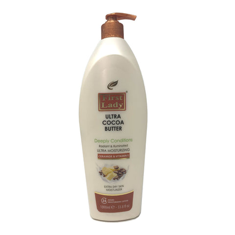 First Lady Ultra Conditioning Cocoa Butter Body Lotion with Ceramide & Vitamin E