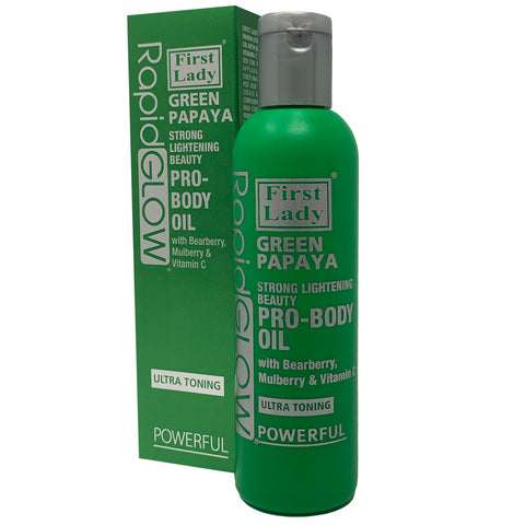 First Lady Rapid Glow Green Papaya Strong Lightening Beauty PRO Body Oil  (200ml)