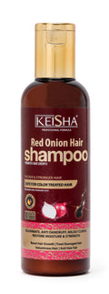 KEISHA Professional Red Onion Hair Shampoo + Free Peach Hair Drying Turban Cap #12049