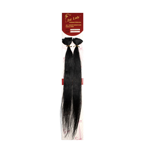 1st Lady Clip On Human Hair Remy Grade 1 Clip-in (2pcs) 18inches