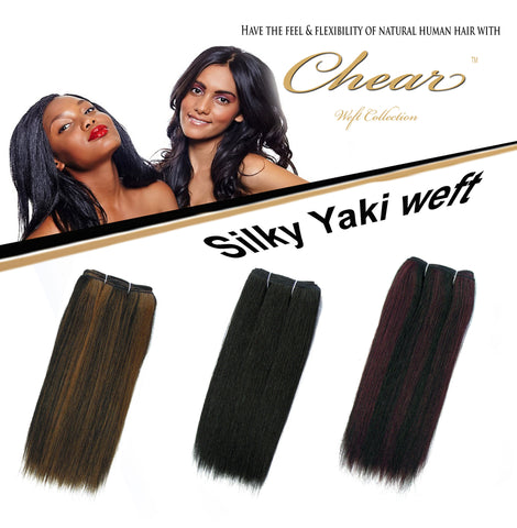 Chear Silky Yaki 18" Blended Human Hair Weft - Elysee Star