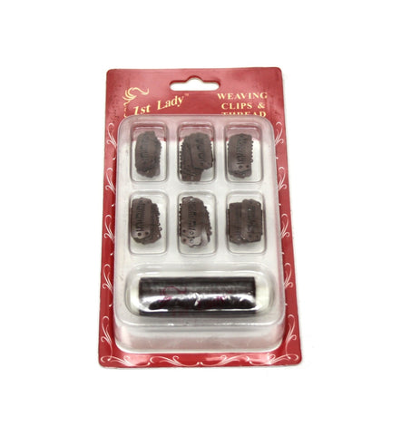 1ST LADY Hair Extension Weaving Thread and Clips Set - Elysee Star