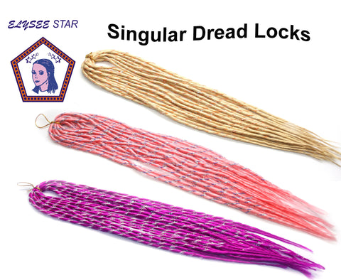 Mix Coloured  Singular Dread Locks (Double Ended) - Elysee Star