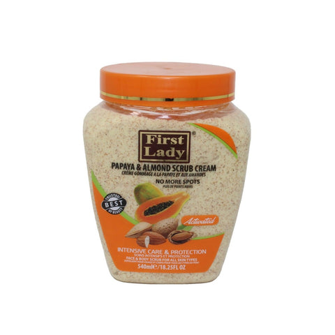 First Lady Papaya & Almond Clarifying Scrub Cream for Face & Body - Elysee Star