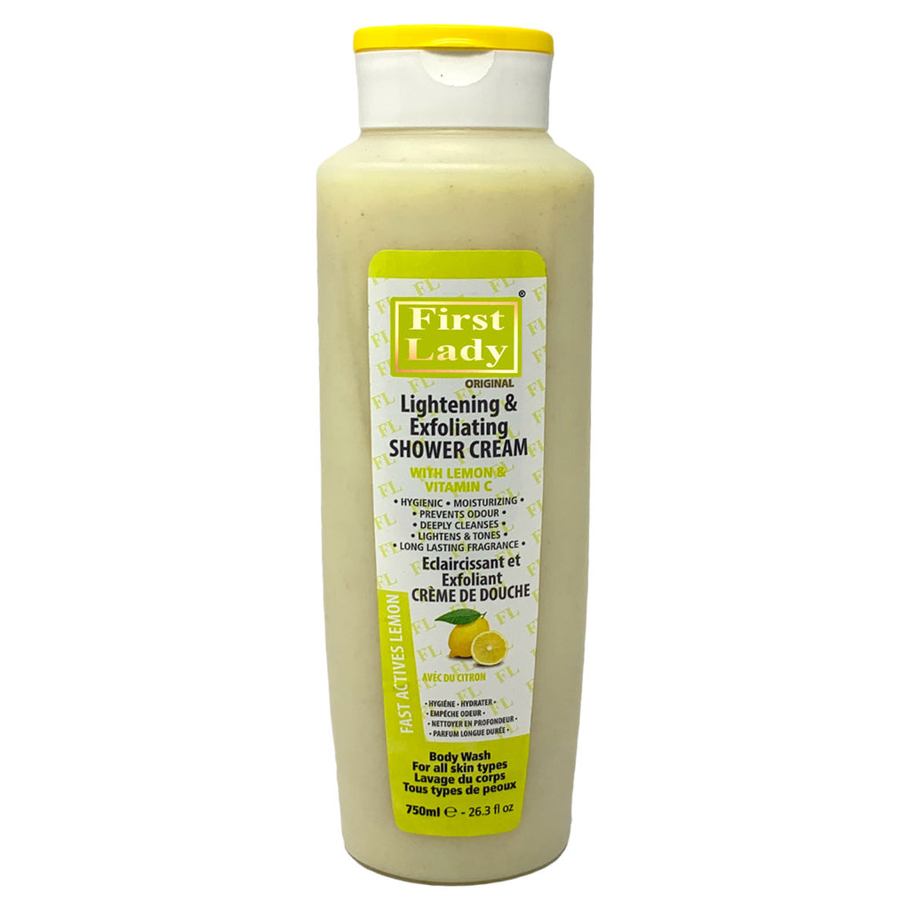 First Lady Brightening & Exfoliating Shower Cream Body Wash With LEMON ...