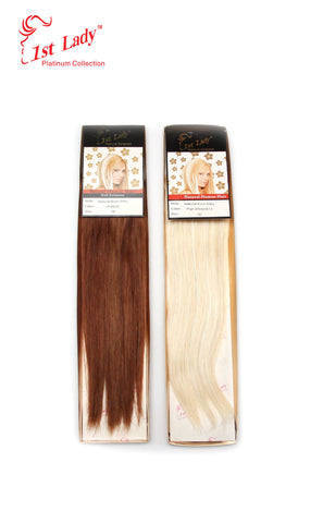 1st Lady Natural Euro Silky Straight Blended Human Hair Weft 16" - Elysee Star