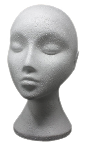 Polystyrene foam Mannequin Heads for wigs & hats - Elysee Star
